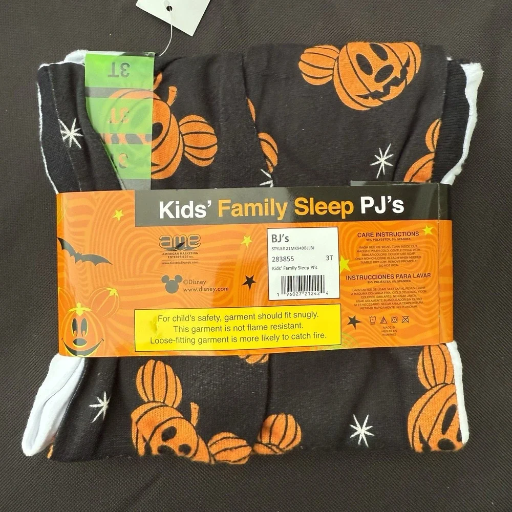MICKEY MOUSE & GANG HALLOWEEN 2 PC PJs SIZE 3T NWT‎ Family Matching Sleep Sets